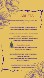 Karácsonyi akció árlista
